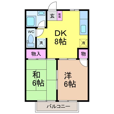 北久米ハイツの物件間取画像